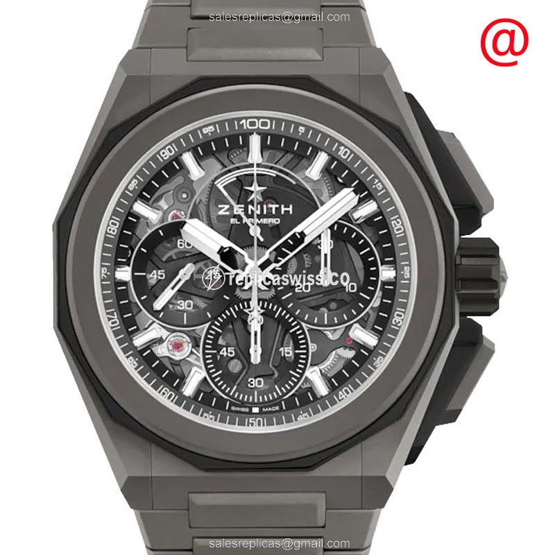 Zenith DEFY Replica Watch - Auto Titanium - Black Dial
