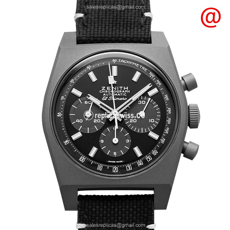 Zenith Chronomaster Replica - Titanium Case - Black Dial - Automatic Movement - Luxury Replica CHRONOMASTER Watch