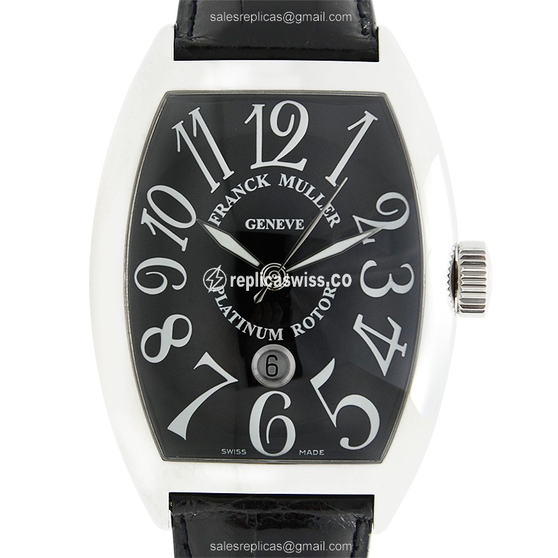 Franck Muller 9880 Replica - Automatic - Steel - Black Dial - Luxury Replica CONQUISTADOR Watch