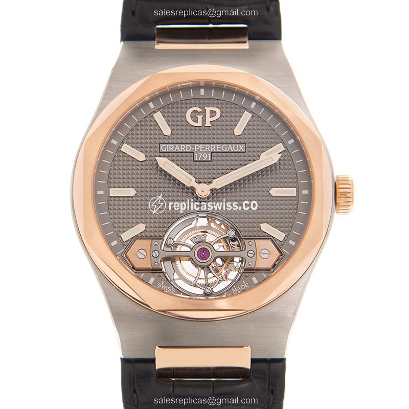 Girard Perregaux Replica 99105-26-231 LAUREATO - Automatic - 18kt Rose & Steel - Gray Dial - Luxury Replica LAUREATO Watch
