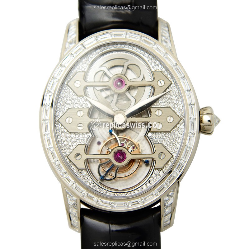 Girard Perregaux 99495D53B00ACK6A CATS EYE - Manual Wind - 18kt White Gold - Diamond Silver Dial - Black Alligator Strap