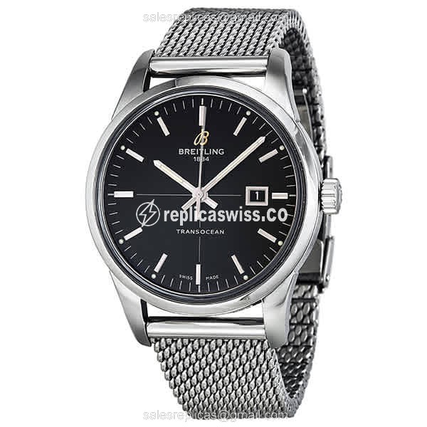 Breitling A1036012-BA91-154A Transocean Chrono - Auto - Black Dial - Steel Case & Band - Luxury Replica TRANSOCEAN CHRONOGRAPH Watch
