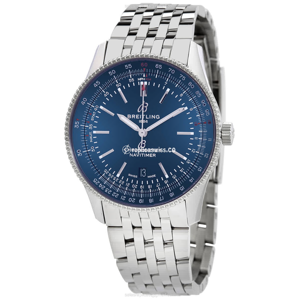 Breitling A17326161C1A1 NAVITIMER - Automatic - Steel Case - Blue Dial - Silver Steel Band