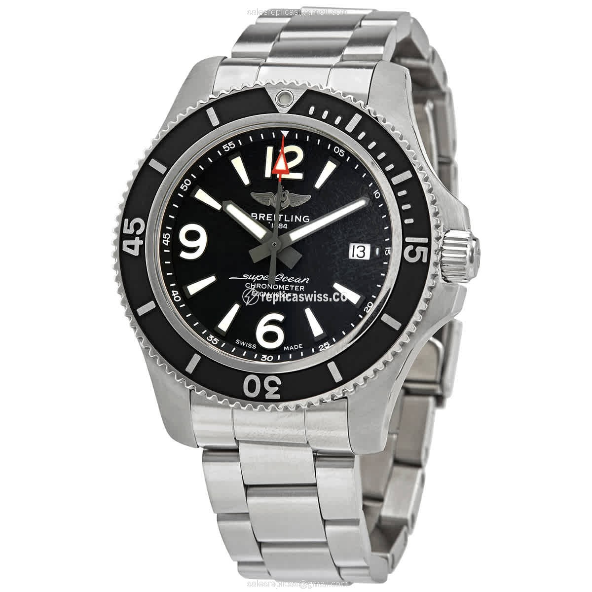 Breitling A17366021B1A1 Replica - Automatic - Steel - Black Dial - Silver Steel