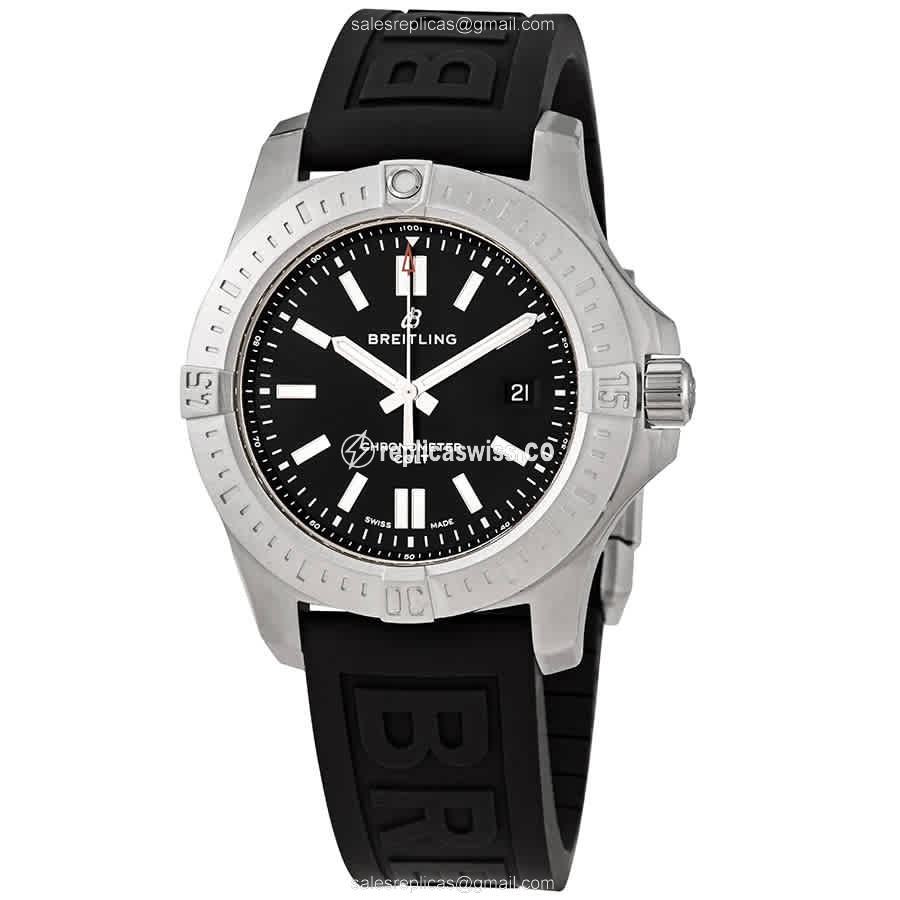 Breitling Challenger Series A17388101B1S1 Replica - Automatic - Steel Case - Black Dial - Rubber Strap