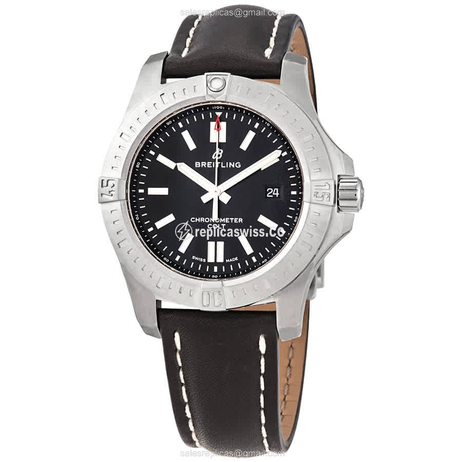 Breitling Challenger A17388101B1X2 - Automatic - Steel - Black Dial - Black Cowhide Strap - Luxury Replica CHALLENGER SERIES Watch