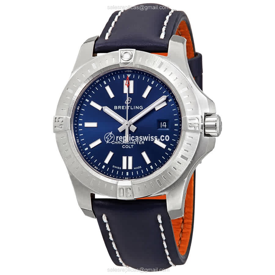Breitling Challenger Series A17388101C1X1 - Automatic - Blue Dial - Leather Blue Strap