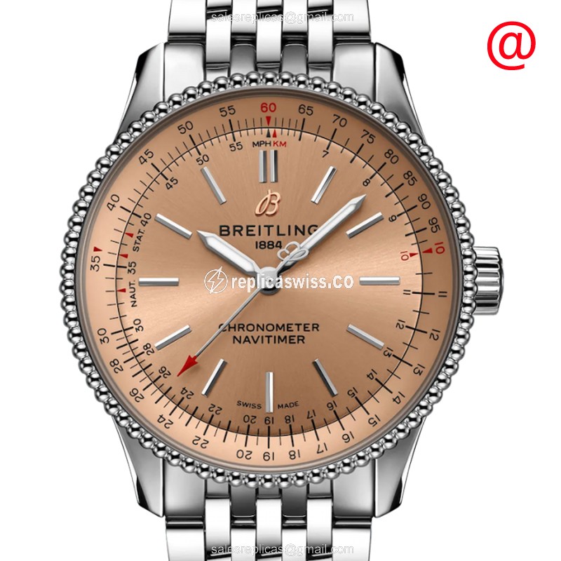 Breitling NAVITIMER 1 Replica - Automatic - Brown Dial - Steel Case & Band