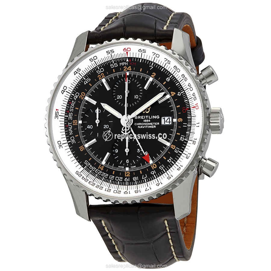 Breitling Navitimer 1 Replica Watch - Steel - Black Dial - Luxury Replica NAVITIMER 1 Watch