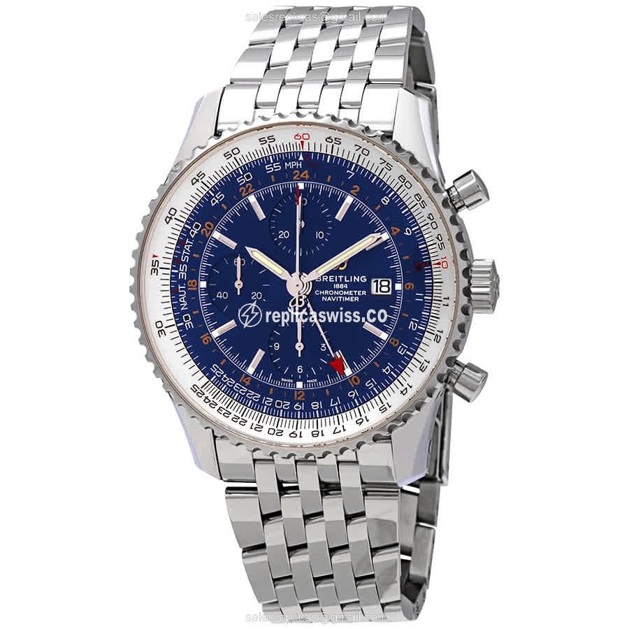 Breitling A24322121C2A1 NAVITIMER 1 - Automatic - Blue Dial - Steel Case - Silver Band