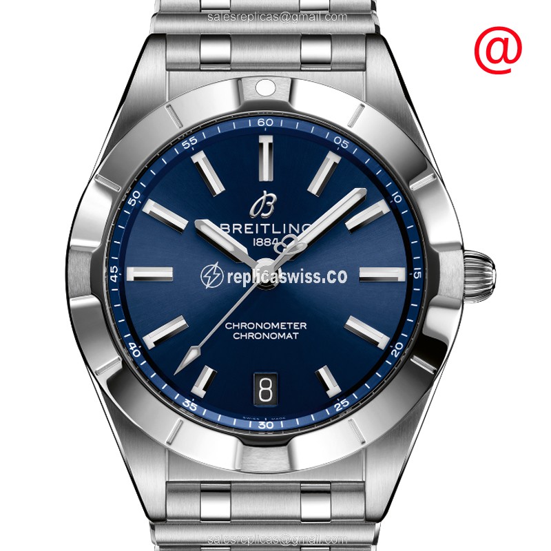Breitling A77310101C1A1 Chronomat Quartz Steel Blue Dial Silver Clasp - Luxury Replica CHRONOMAT B01 Watch