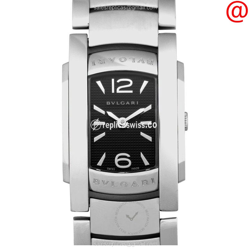 Bulgari 101698 SERPENTI Quartz - Steel Case - Black Dial - Silver Steel Strap - Luxury Replica SERPENTI Watch