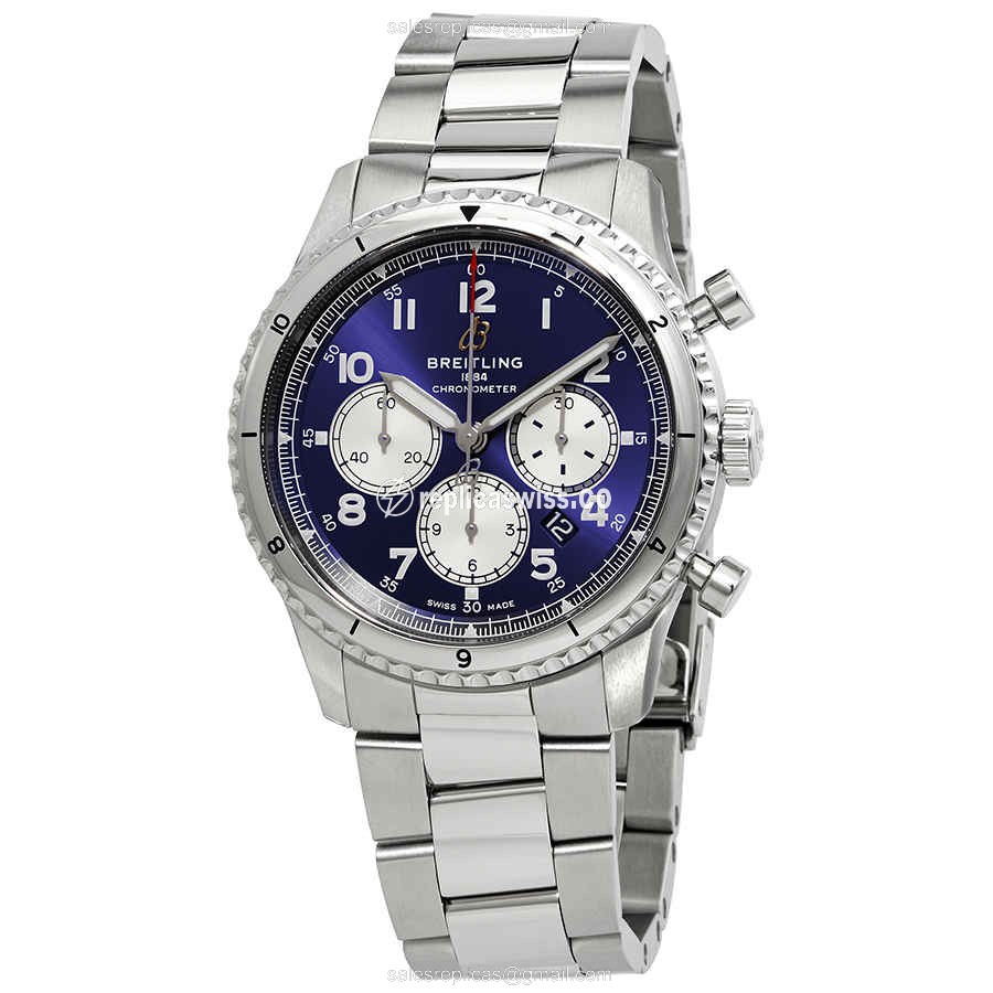 Breitling Aviator 8 Replica - Automatic - Steel - Blue Dial - Luxury Replica AVIATOR 8 Watch
