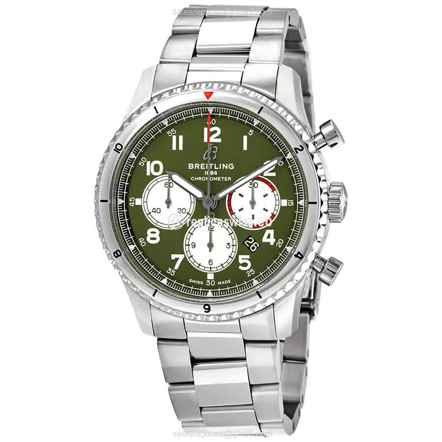 Breitling AVIATOR 8 Replica - Automatic - Green Dial - Steel Case & Band