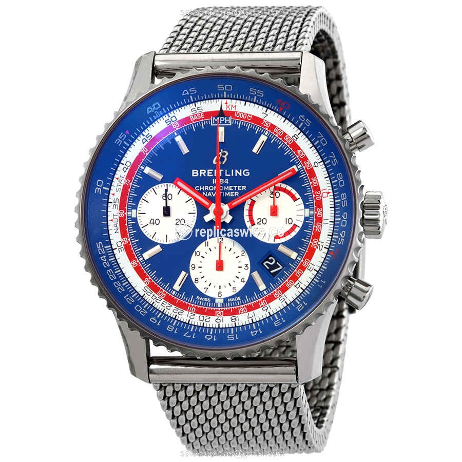Breitling Navitimer 1 Replica - Automatic - Blue Dial - Steel Case & Band - Luxury Replica NAVITIMER 1 Watch