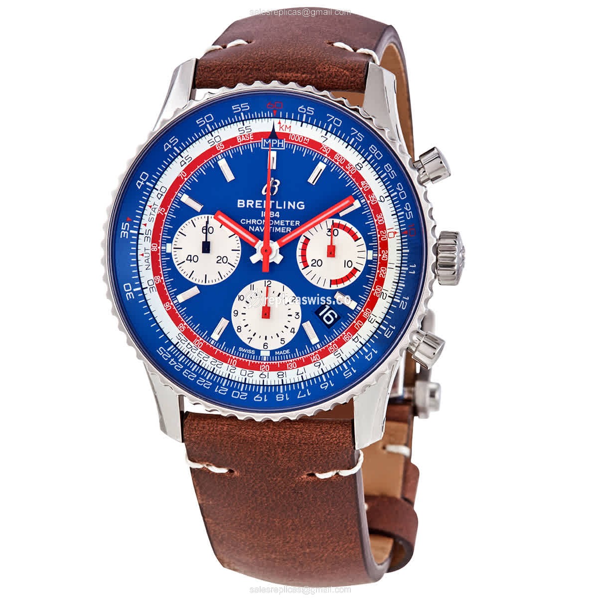 Breitling NAVITIMER 1 Carbon - Automatic - Blue Dial - Brown Leather - Buckle Clasp