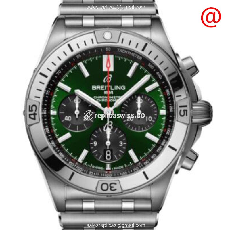 Breitling AB0134101L1A1 Chronomat B01 - Automatic - Green Dial - Steel Case & Band