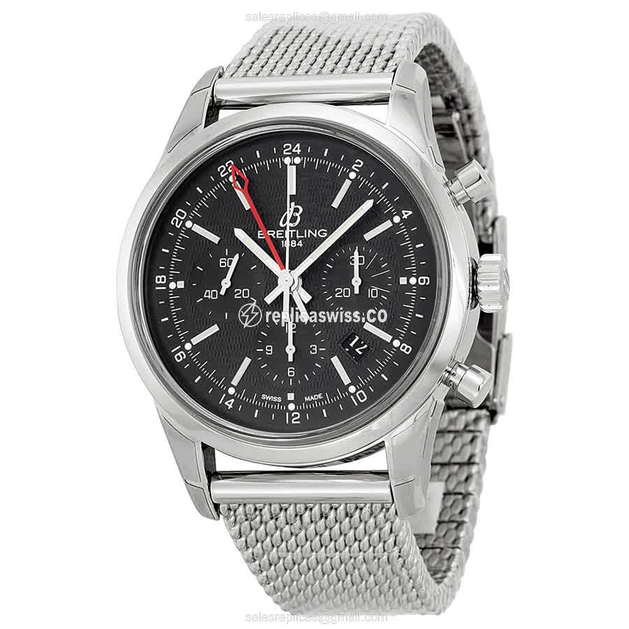 Breitling Superocean Heritage Replica - Automatic - Black Dial - Steel Case - Silver Strap - Luxury Replica SUPEROCEAN HERITAGE Watch
