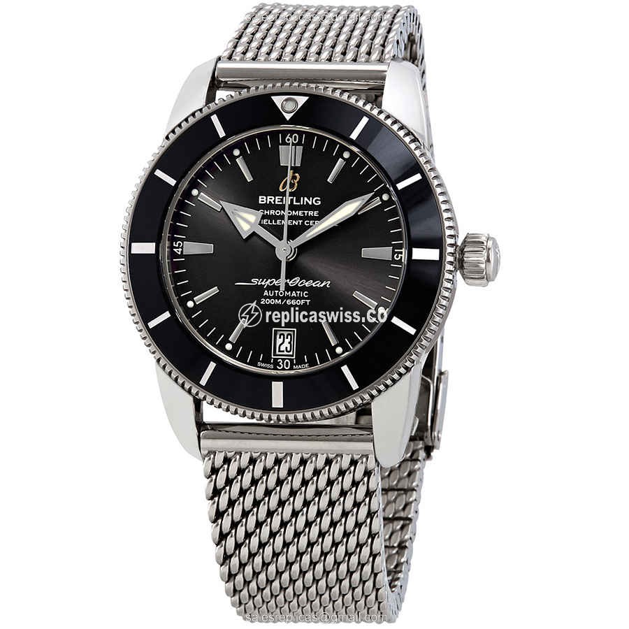 Breitling Superocean Replica - Automatic - Steel - Black
