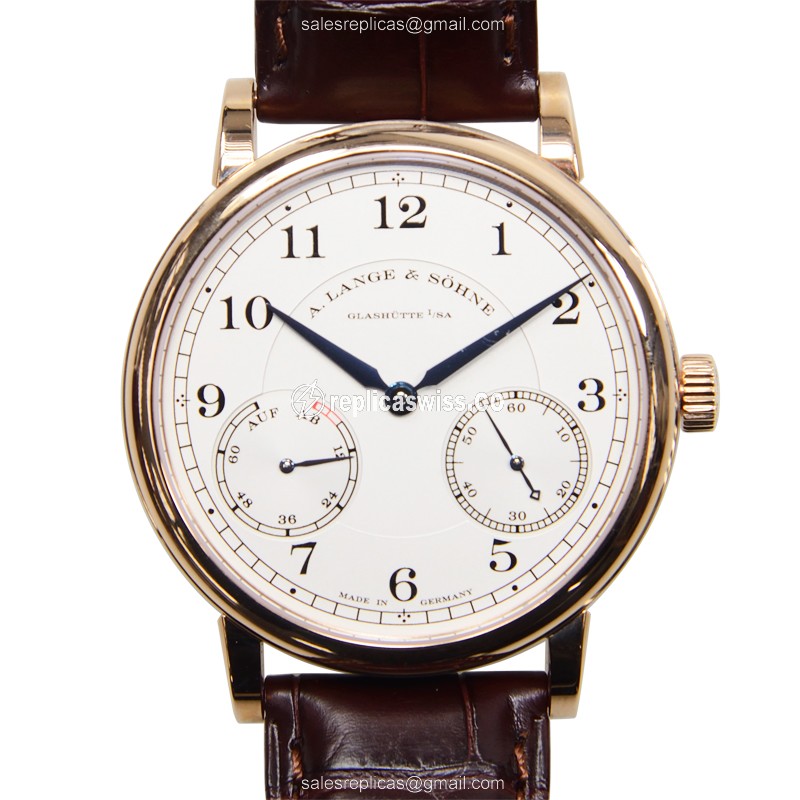 A Lange & Sohne 234.032 1815 Chrono - Manual - 18kt Rose Gold - Silver Dial - Brown Alligator Buckle - Luxury Replica 1815 CHRONOGRAPH Watch