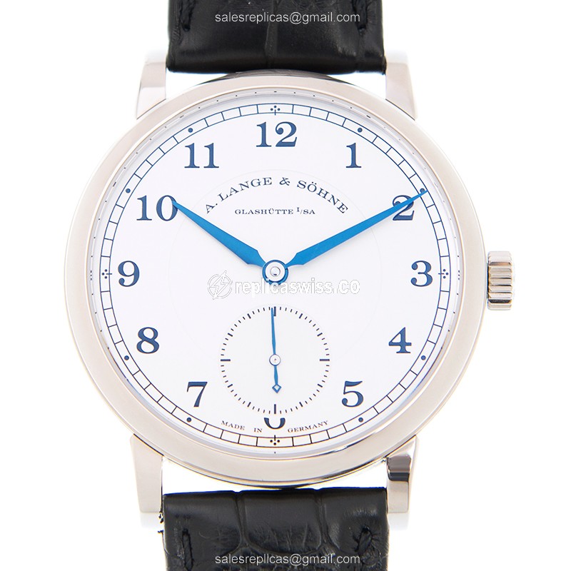 A. Lange & Sohne 235.026 1815 Chrono - Auto - 18kt White Gold - White Dial - Black Alligator Buckle