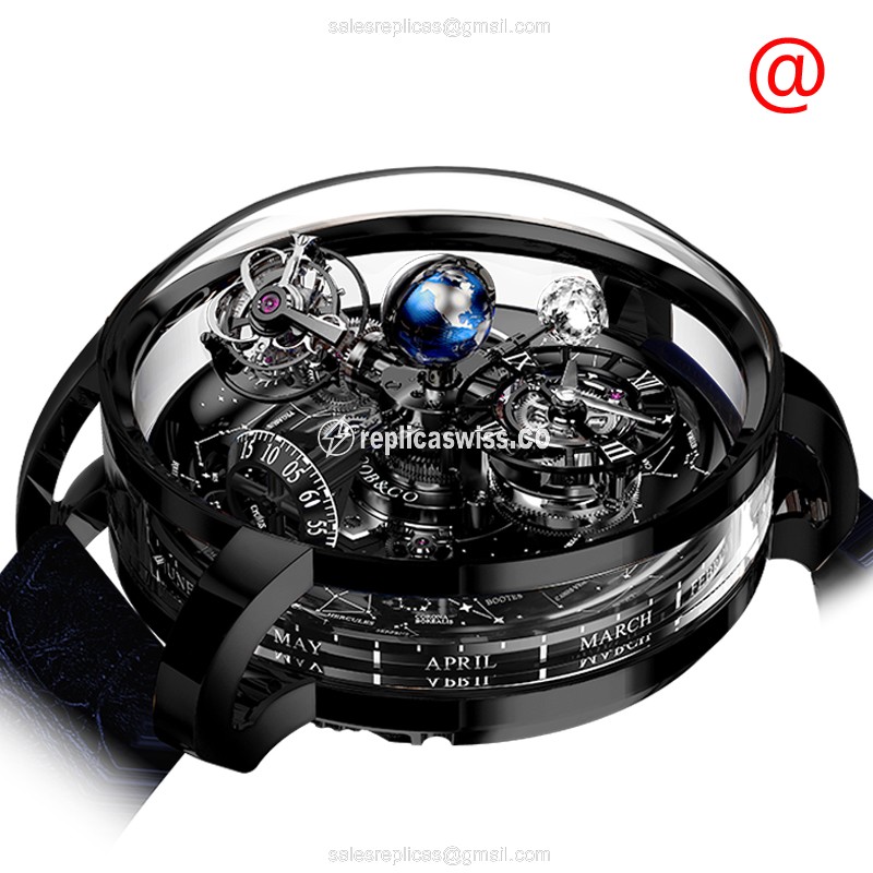 Jacob & Co AT110.31.AA.WD.ADA4D Astronomia - Manual Wind - 18kt Black Gold - Sapphire Crystal - Luxury Replica ASTRONOMIA Watch