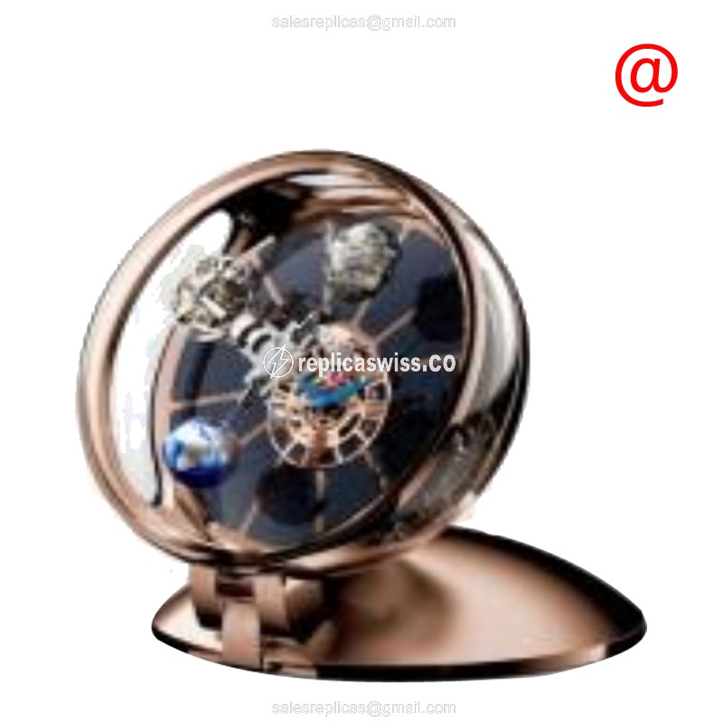 Jacob & Co ASTRONOMIA Manual Wind 18kt Rose Gold Watch - Black Dial