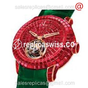 Jacob & Co BA534.40.BR.UA.ABF4A - Automatic 18kt Rose Gold - Red Dial - Green Alligator Strap