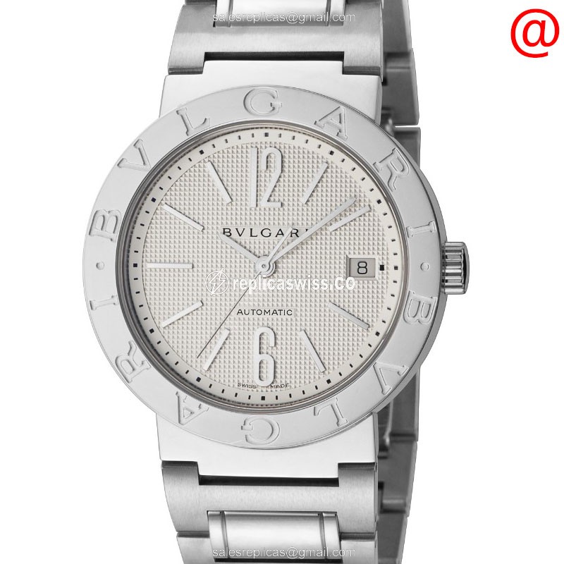 Bulgari 101369 Replica - Automatic - Steel Case - White Dial - Silver Strap - Luxury Replica BULGARI Watch