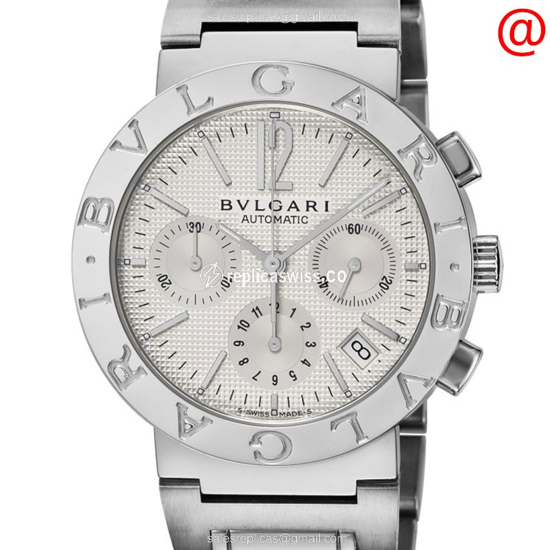 Bulgari BB38WSSDCH Replica - Automatic - Stainless Steel - Silver Dial - Steel Clasp - Luxury Replica BULGARI Watch