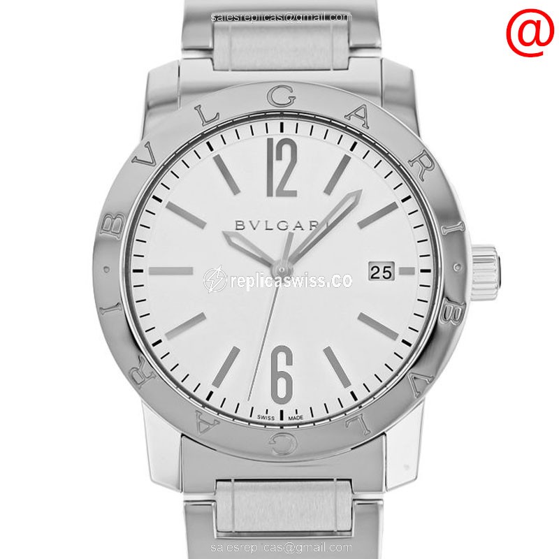 Bulgari 102110 Replica - Automatic - Stainless Steel - Silver Dial - Steel Band - Luxury Replica BULGARI Watch