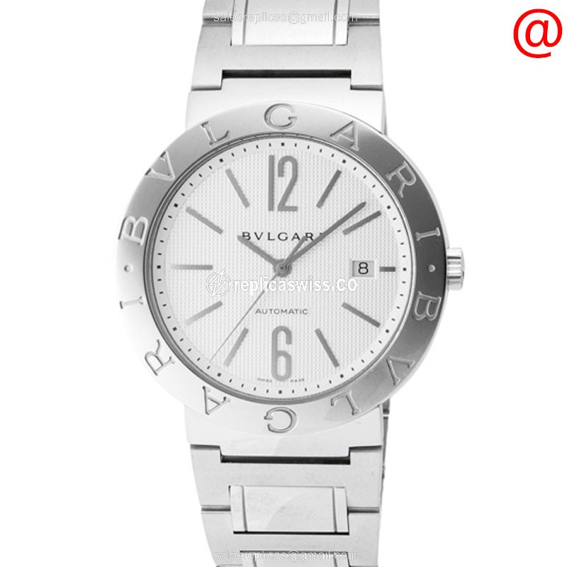 Bulgari 101381 Replica - Automatic Movement - Steel Case - White Dial - Silver Strap