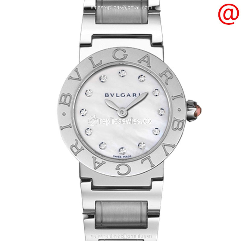 Bulgari 101886 Quartz - White Dial - Steel Case - Silver Steel Strap - Luxury Replica BULGARI Watch