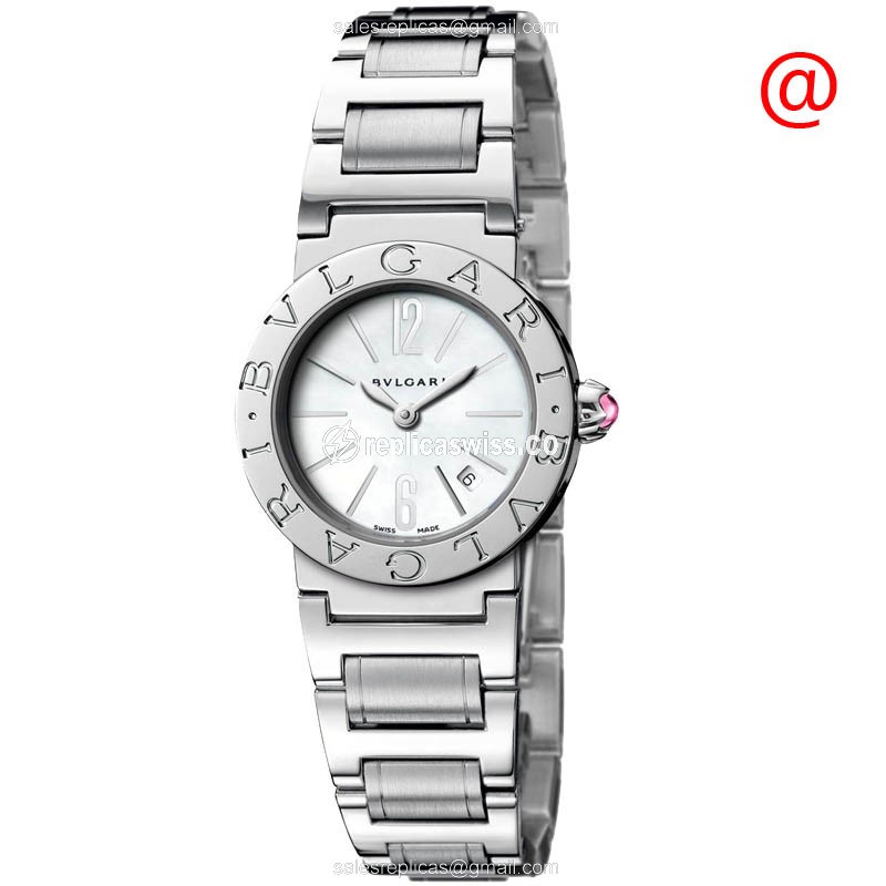 Bulgari 101885 Quartz Watch - Steel Case - White Dial - Silver Band - Luxury Replica BULGARI Watch