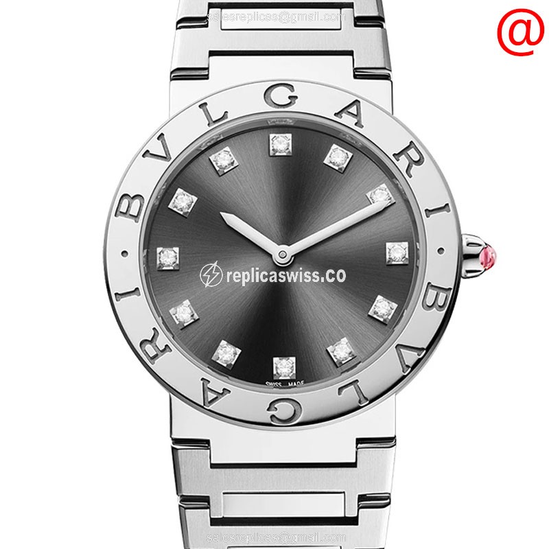 Bulgari 102567 Replica - Automatic - Steel Case - Gray Dial - Silver Steel Strap