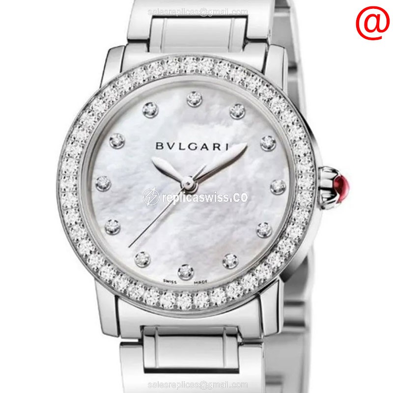Bulgari 102375 Replica - Automatic - Stainless Steel - White Dial - Silver Clasp - Luxury Replica BULGARI Watch