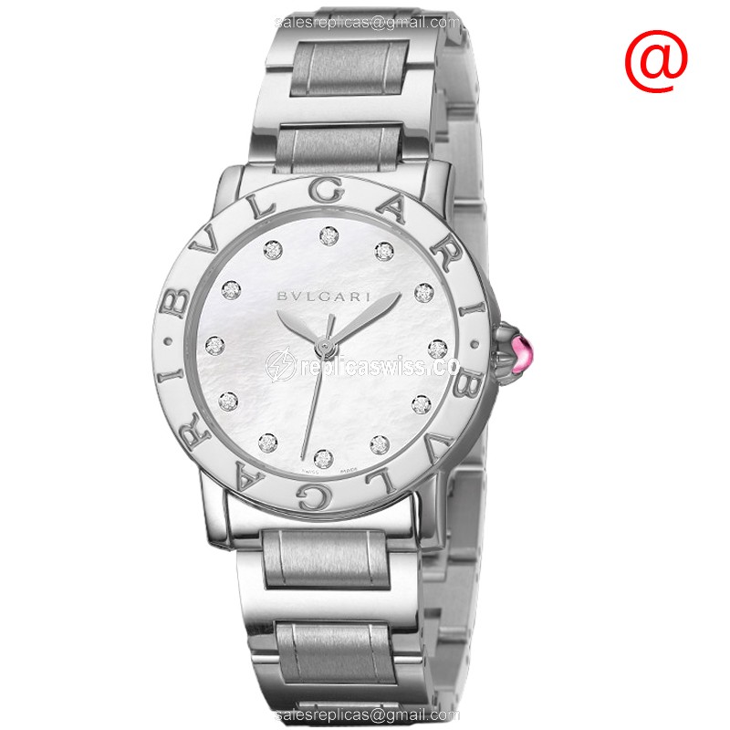 Bulgari 101888 Replica - Automatic - Stainless Steel - White Dial - Silver Clasp - Luxury Replica BULGARI Watch