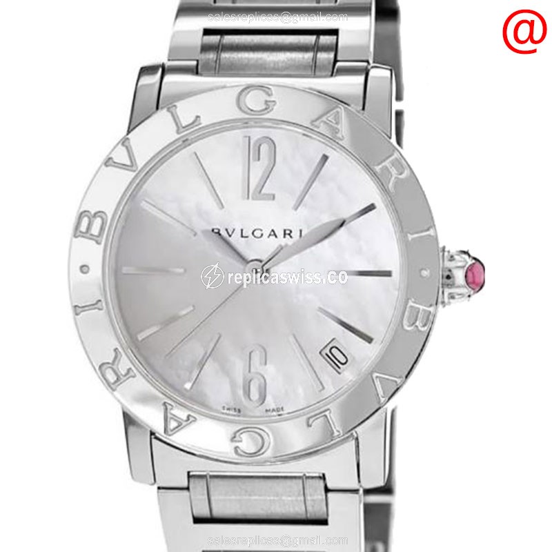 Bulgari 101889 Replica - Automatic - Steel Case - White Dial - Silver Strap