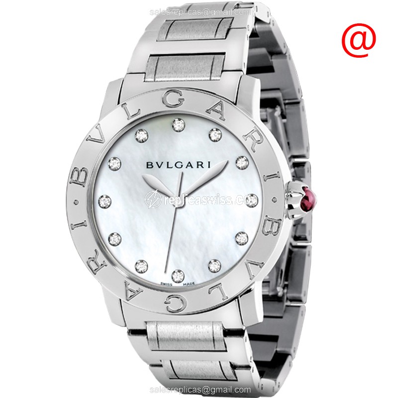 Bulgari 101975 Automatic - Stainless Steel Case - White Dial - Silver Steel Strap - Luxury Replica BULGARI Watch