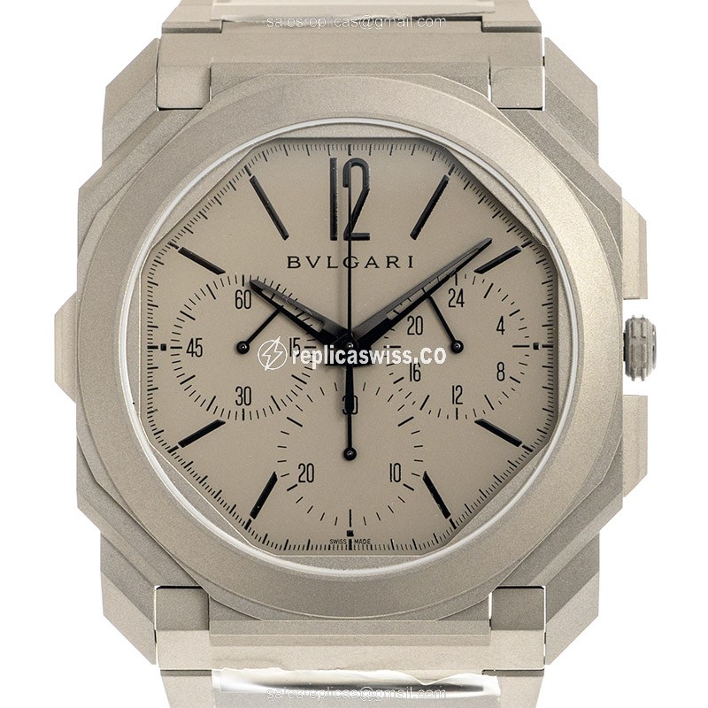 Bulgari 103068 OCTO Finissimo - Automatic - Titanium Case - Silver Dial - Silver Band
