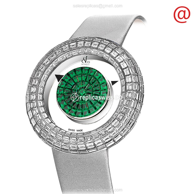 Jacob & Co BM526.30.BD.BE.ASG4A - 18kt Rose Gold - Manual Wind - Green Dial - White Leather Strap - Luxury Replica BRILLIANT Watch