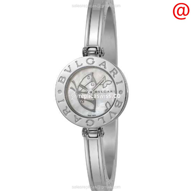 Bulgari B.ZERO1 Quartz - Stainless Steel Case - White Dial - Silver Steel Strap - Luxury Replica B.ZERO1 Watch