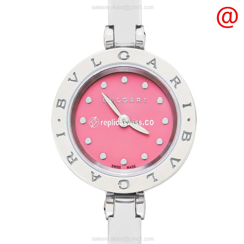 Bulgari B.ZERO1 Replica - Quartz - Pink Dial - Steel Case & Band - Silver Clasp - Luxury Replica B.ZERO1 Watch