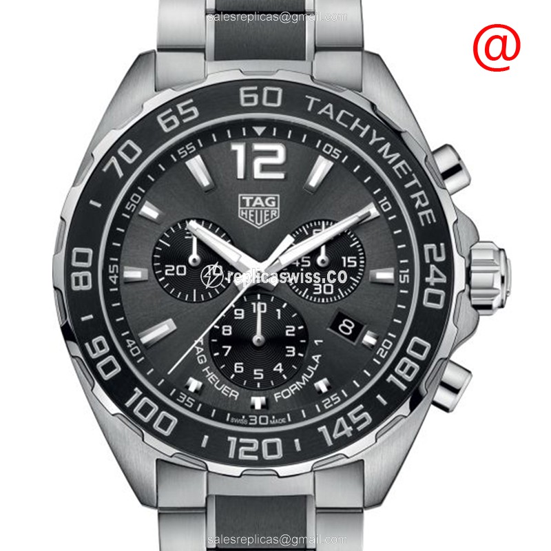 Tag Heuer Formula 1 Quartz - Steel Case - Gray Dial - Black Steel Strap