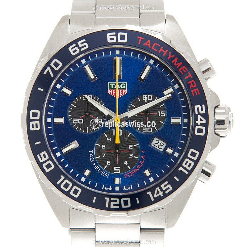 Tag Heuer F1 Quartz - Blue Dial - Steel Case - Silver - Clasp - CAZ101AB.BA0842 - Luxury Replica F1 Watch