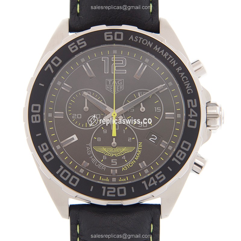 Tag Heuer F1 Replica - Quartz - Steel Case - Black Dial - Leather Strap - Buckle Clasp - Luxury Replica F1 Watch