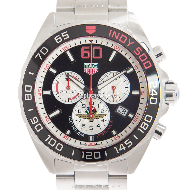 Tag Heuer Formula 1 Quartz - Black Dial - Silver Steel - Clasp - 40mm - Luxury Replica FORMULA 1 Watch