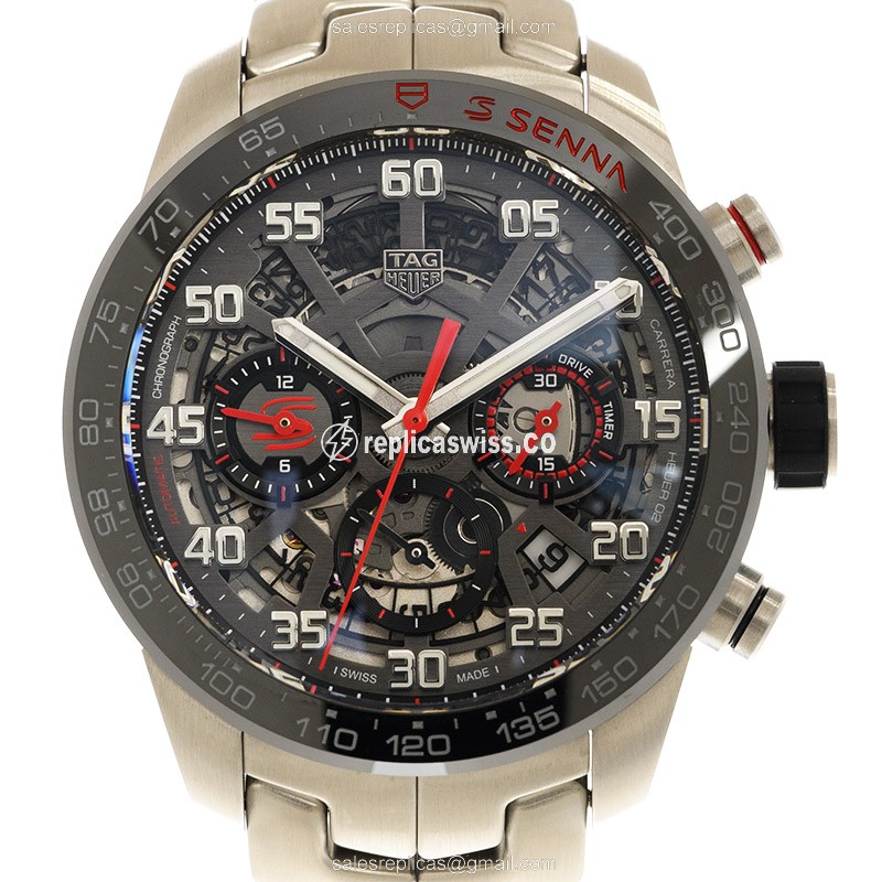 Tag Heuer CARRERA Replica - Automatic - Stainless Steel - Gray Dial - Silver Strap