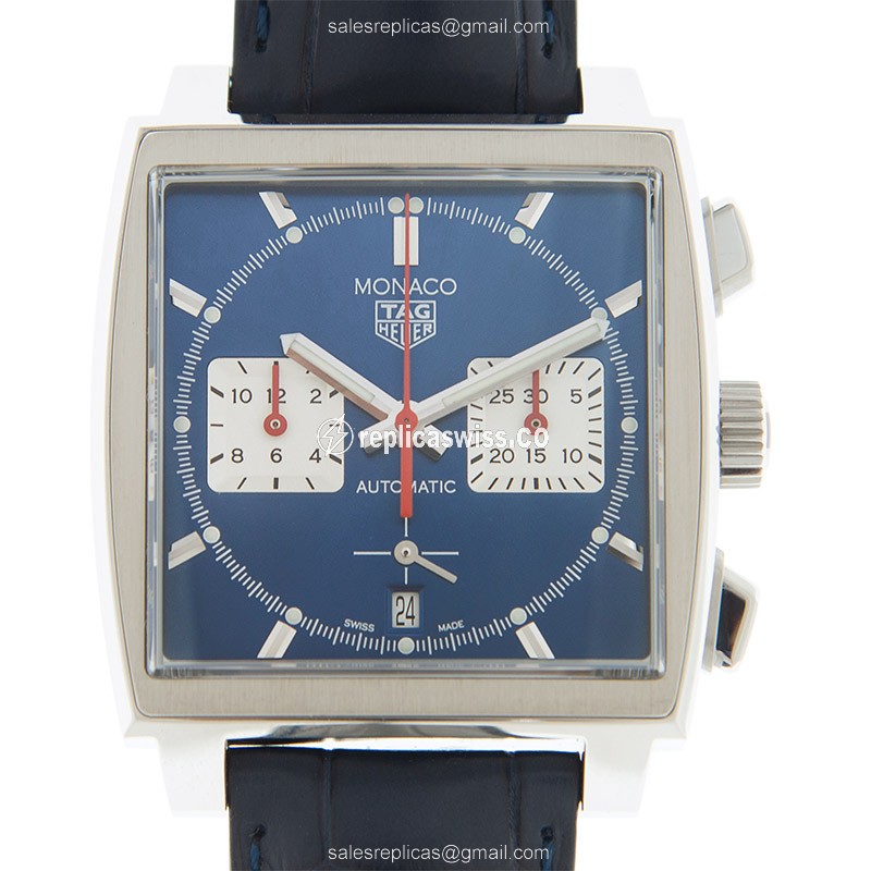 Tag Heuer Monaco Replica - Automatic - Steel - Blue Dial - 40mm