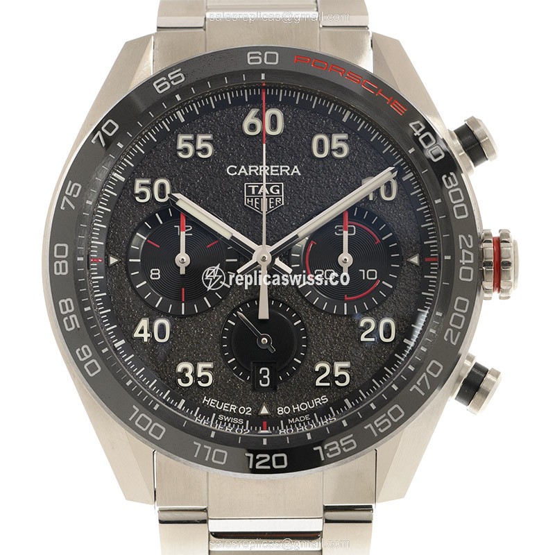 Tag Heuer Carrera Replica Watch, Automatic, Steel, Gray Dial